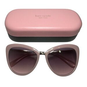 Kate Spade NWOT Cissy Light Pink Cat Eye Frame Sunglasses w/Gradient Lenses